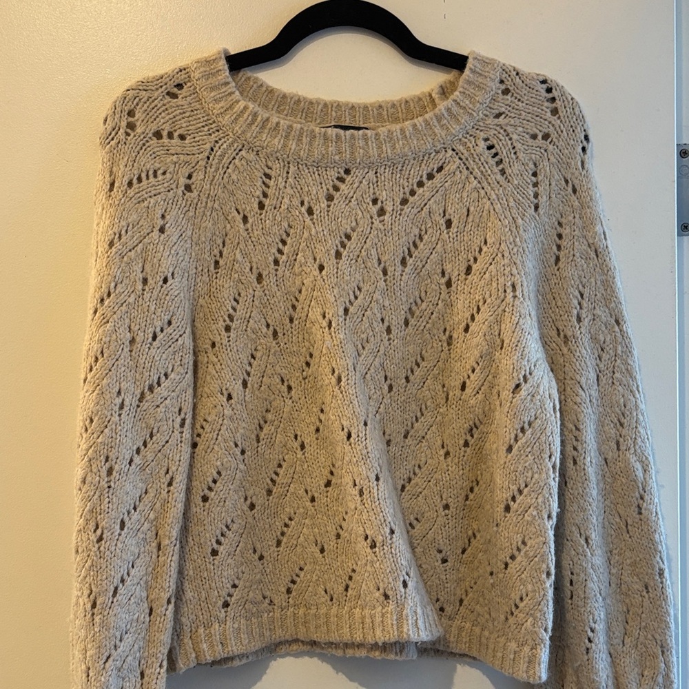 J. Crew Cream Cable Knit Sweater